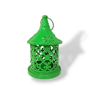 Lamparina De Metal Para Vela TM 19cm Verde (MP)