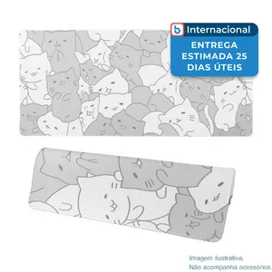 Mousepad Brecoy Cats 80X30 Branco A-MBI