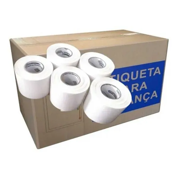 Etiquetas Adesivas Termossensíveis 40x40 para Balança - Caixa com 40 Rolos - RR Etiquetas