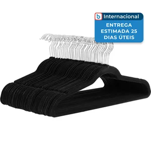 Cabides Amazon Basics Antiderrapantes Com 50 Unidades Preto A-MBI