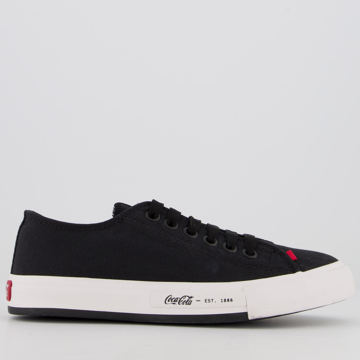Tênis Coca Cola Daytona Feminino Preto e Branco