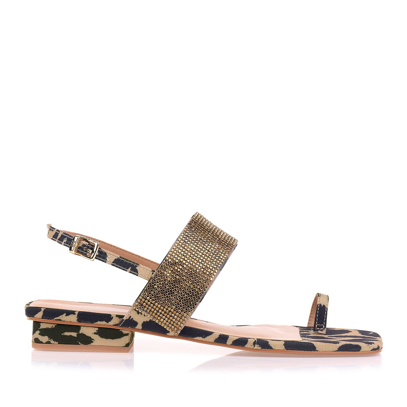 Flat Salto Baixo Summer Leo Bege
