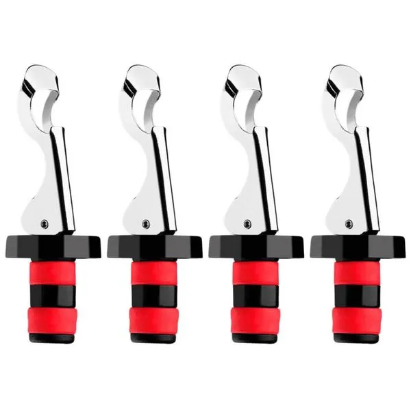 Kit 4 Tampas Garrafa para Vinho Abridor de Garrafa Acessórios Protege Conserva Brinox