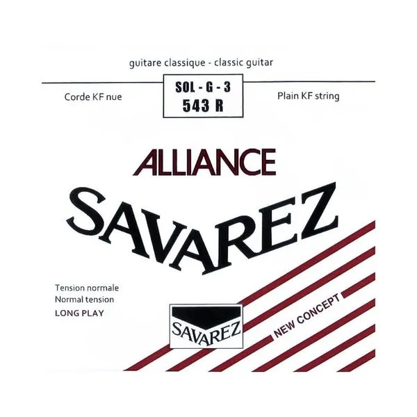 Corda Avulsa para Violão Nylon G-SOL Alliance HT Classic 543R Tensão Média Savarez Corda Avulsa Violão Nylon G-SOL Alliance HT Classic 543R Savarez