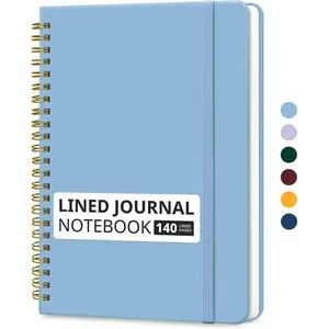Caderno Taja Espiral 140 Páginas A5 Azul A-MBI