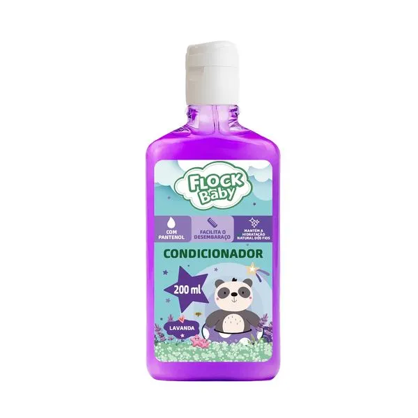 Condicionador Flock Baby Banho Glicerina Suave Lavanda 200ml