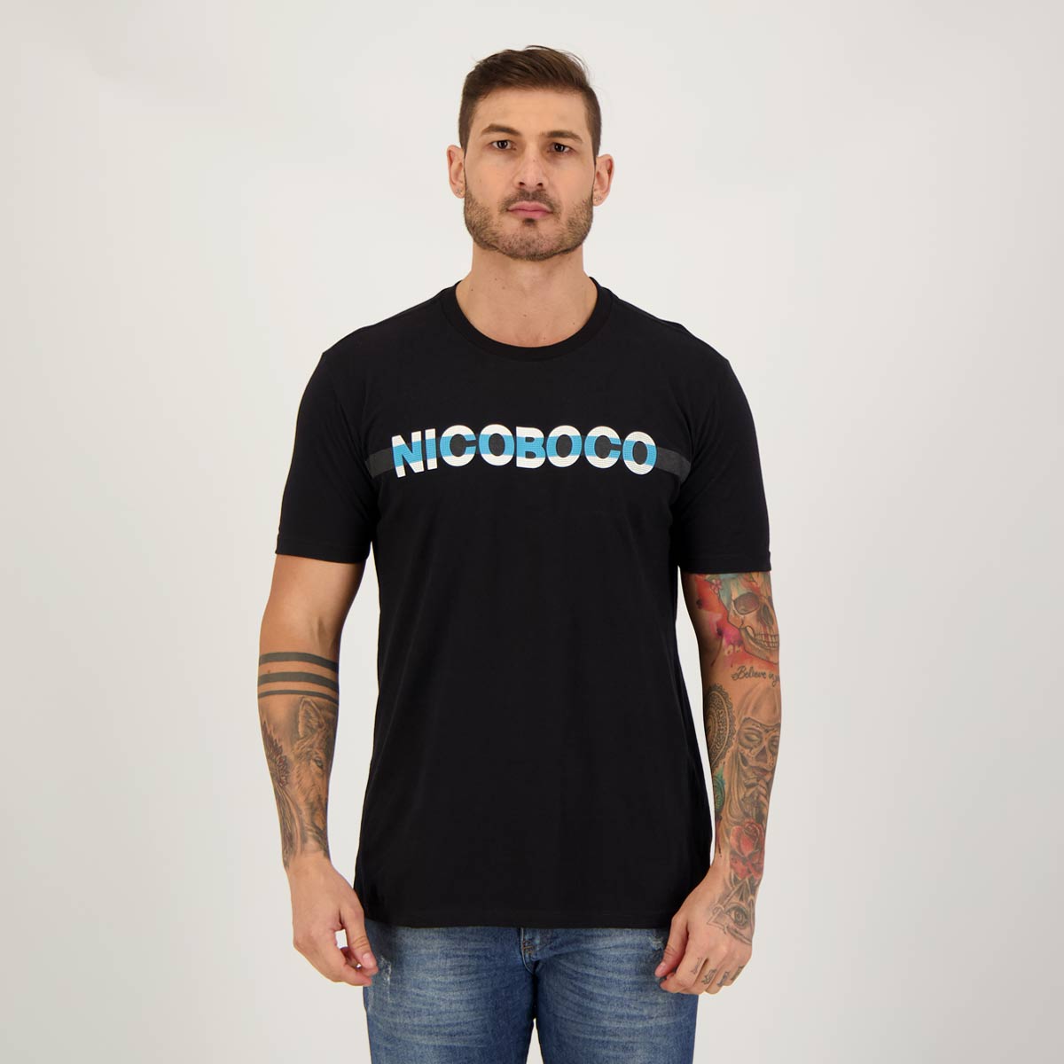 Camiseta Nicoboco Slim Fit Olajuwon Preta