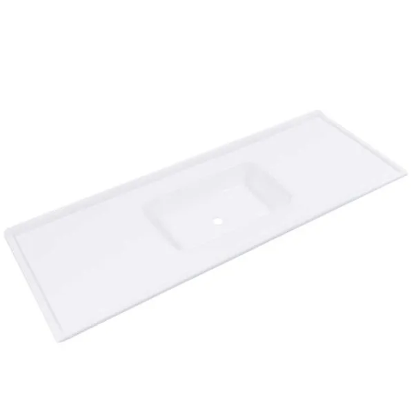 Pia De Mármore Sintético Decoralita 100x50 P105 Branco Gelo (MP)