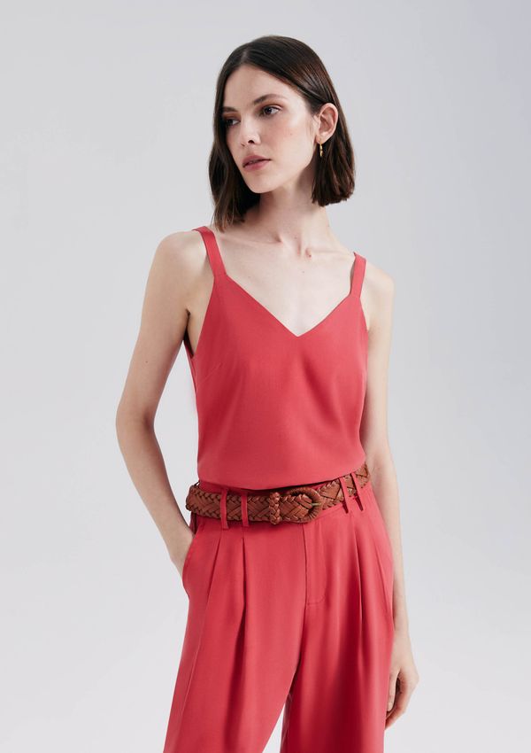 Regata Feminina Em Peach Touch - Vermelho G
