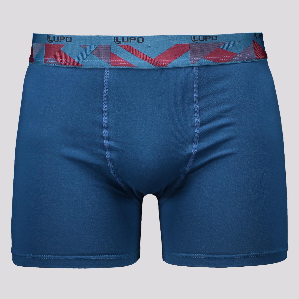 Cueca Boxer Lupo Classic Com Elastano Azul