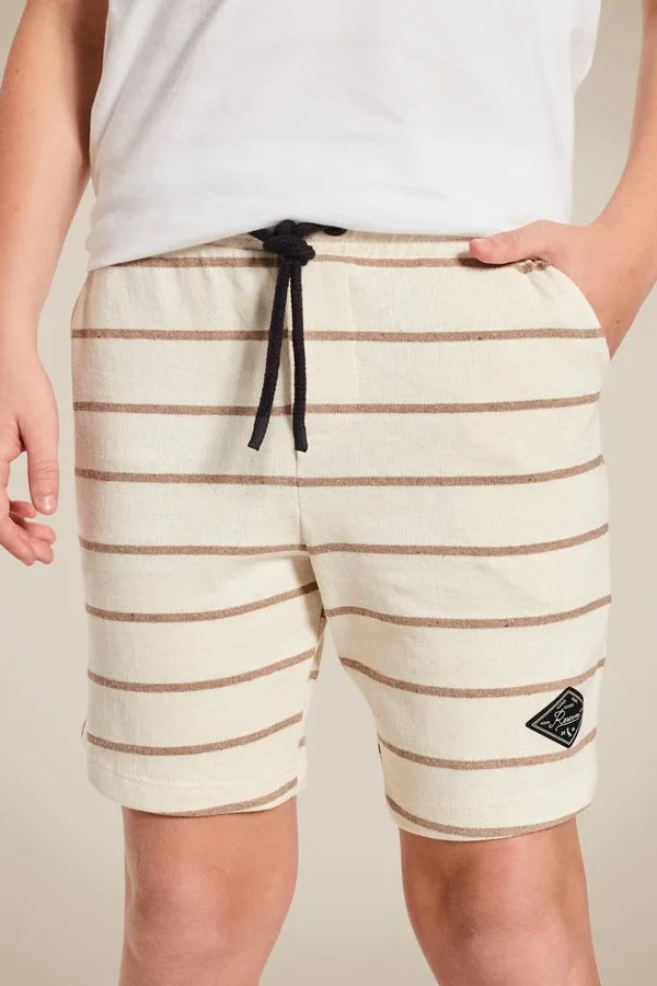 Bermuda Mini Soho Listras Khaki/Natural - 18