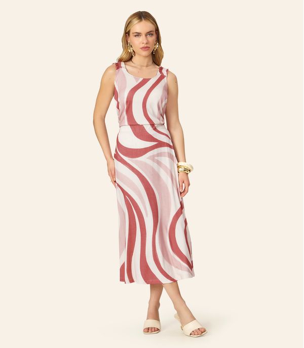 Regata Feminina Viscose Estampada Endless Rosa P