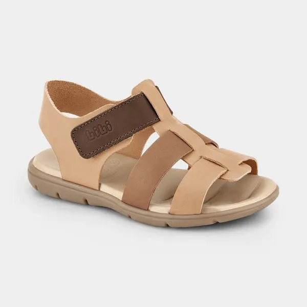 Sandália Infantil Bibi Sandals Kids Bege com Marrom 35