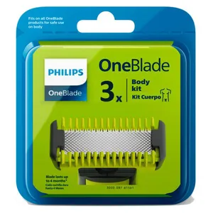 Lâmina OneBlade QP630/51 Kit 3 Philips Original Aço Inox