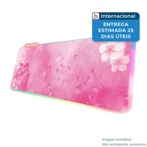 Mousepad Gamer Jmiyav Flower 80X30 RGB Rosa A-MBI