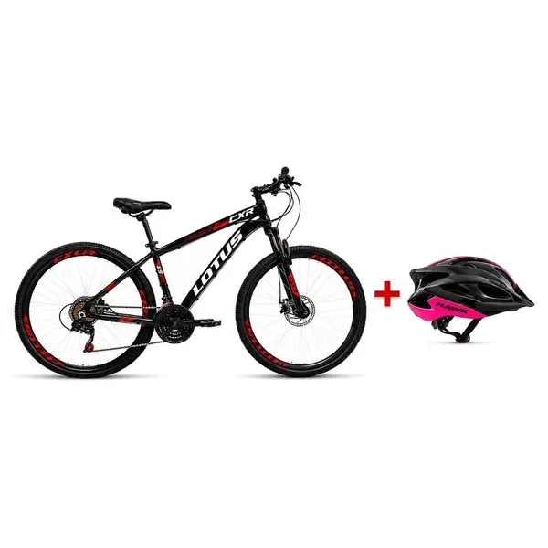 Bicicleta Cairu Aro 29 Lotus CXR 17.5 21V Alumínio Preto E Vermelho (MP)