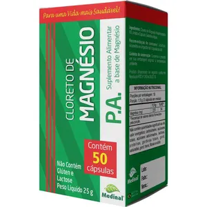 Cloreto De Magnesio 500mg Com 50 Capsulas