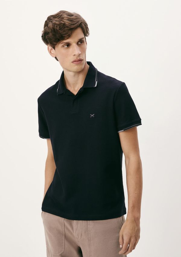 Camisa Polo Masculina Manga Curta Com Bordado - Preto G