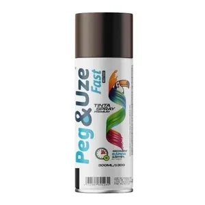Spray Uso Geral para Pintura em Plástico Peg & Uze Marrom Chesiquímica Spray Peg & Uze Uso Geral para Pintura em Plástico Marrom Chesiquímica