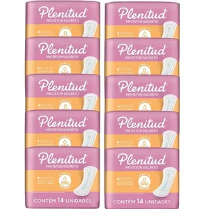 Kit 10 Protetores Diário Plenitud Femme Leve Com 14 Unidades