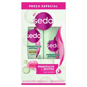 Kit Seda Prebióticos + Biotina Shampoo 300ml + Condicionador 190ml