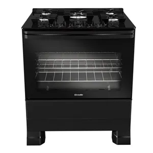 Fogão à Gás 5 Bocas Mueller, Preto Fosco MFV5BF Preto / Bivolt