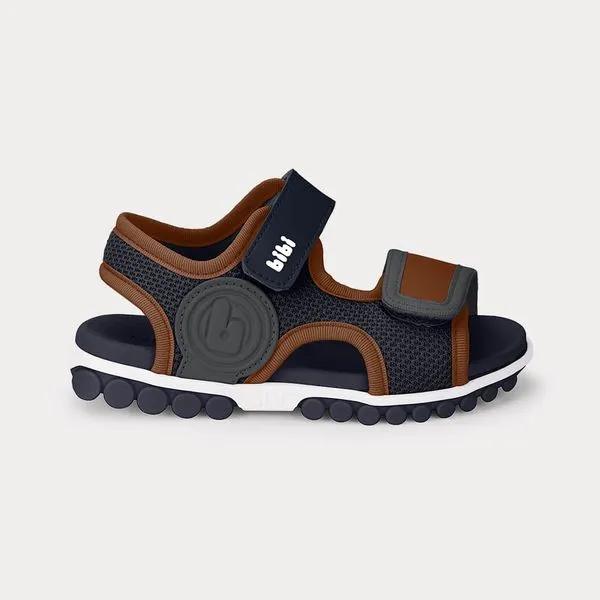 Sandália Infantil Bibi Summer Roller Sport 2.0 Azul com Marrom 28