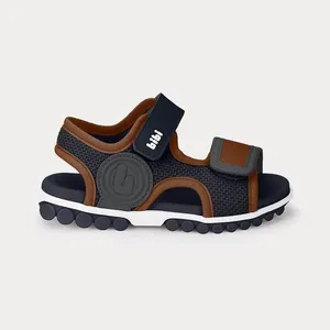 Sandália Infantil Bibi Summer Roller Sport 2.0 Azul com Marrom 27