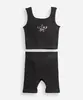 conjunto infantil curto canelado stitch e angel cinza 4