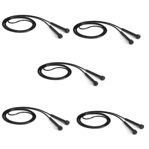 Kit 5 Corda de Pular Pvc 275cm para Treino de Agilidade e Resistência Preto Atrio Kit 5 Corda de Pular Pvc 275cm para Exercícios Aeróbicos Preto Atrio