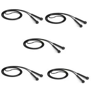 Kit 5 Corda de Pular Pvc 275cm para Treino de Agilidade e Resistência Preto Atrio Kit 5 Corda de Pular Pvc 275cm para Exercícios Aeróbicos Preto Atrio