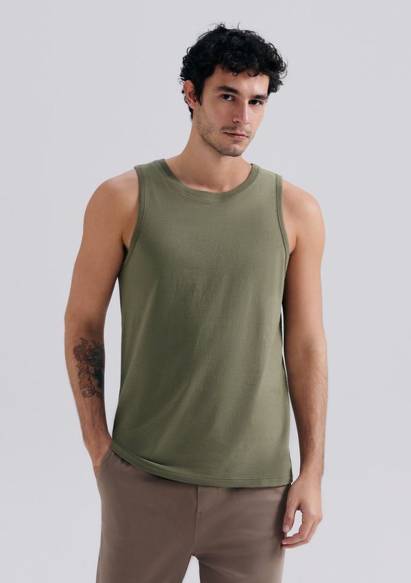 Regata Masculina Em Malha - Verde G