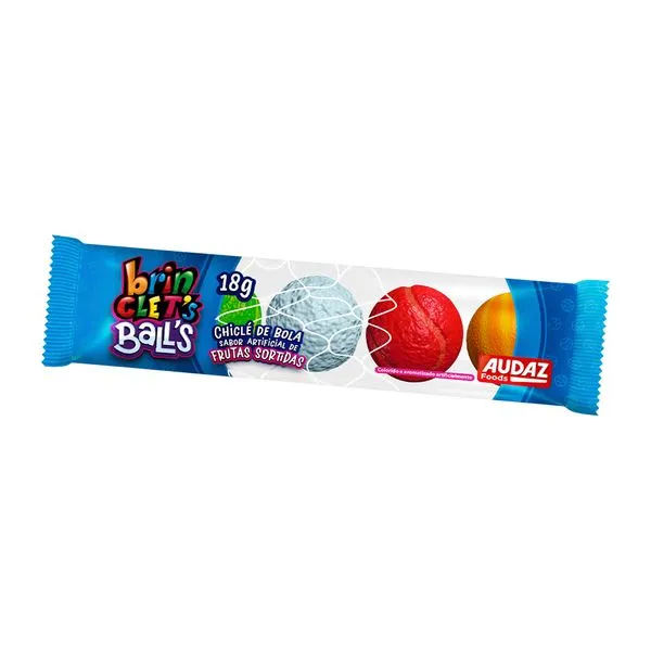 Chiclete Brinclet's Ball's 18g Frutas Sortidas 027040011 - Audaz
