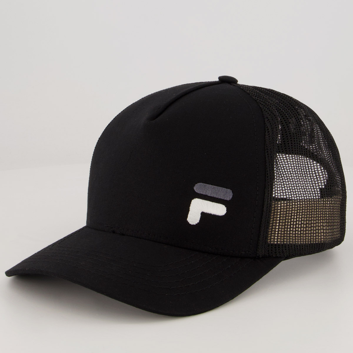 Boné Fila Trucker Float Preto e Cinza