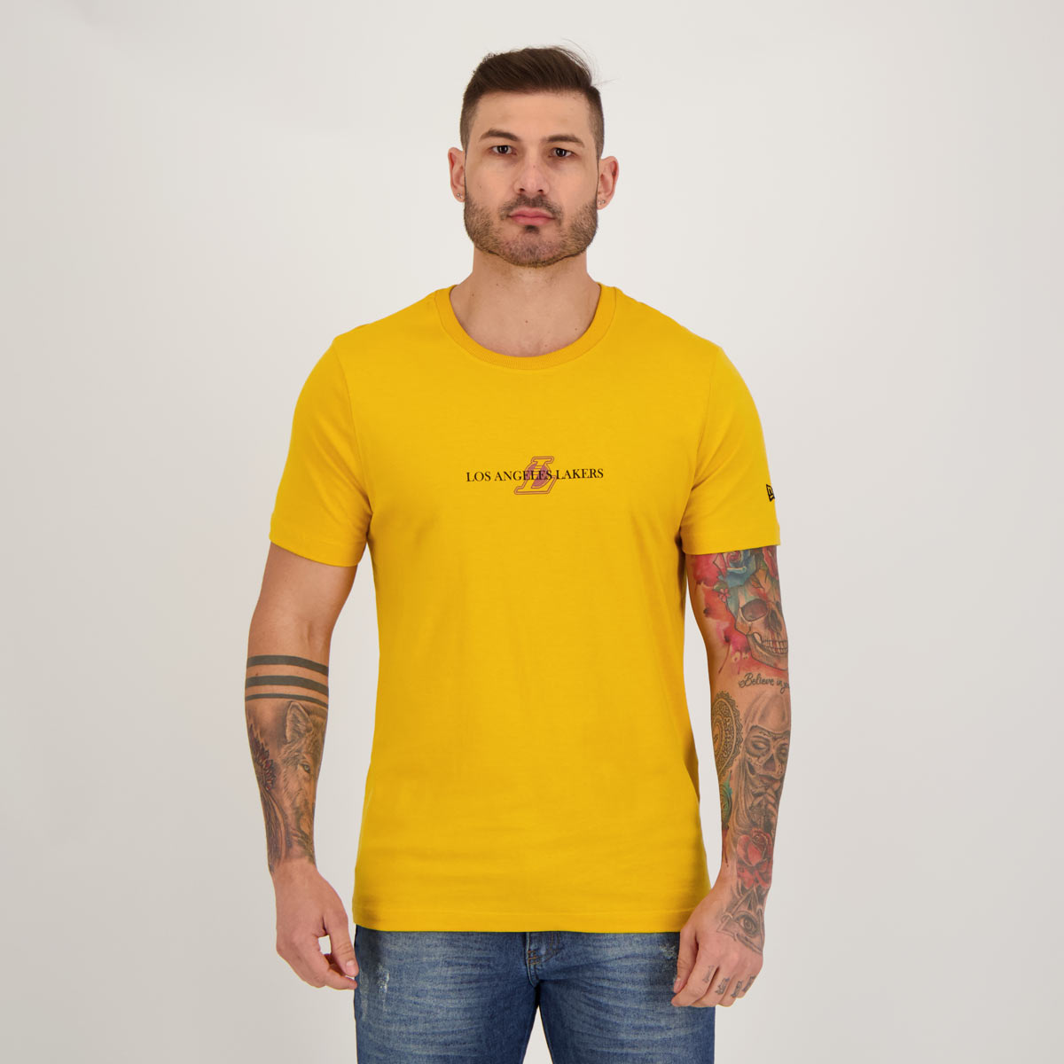 Camiseta New Era NBA Los Angeles Lakers Classic Amarela