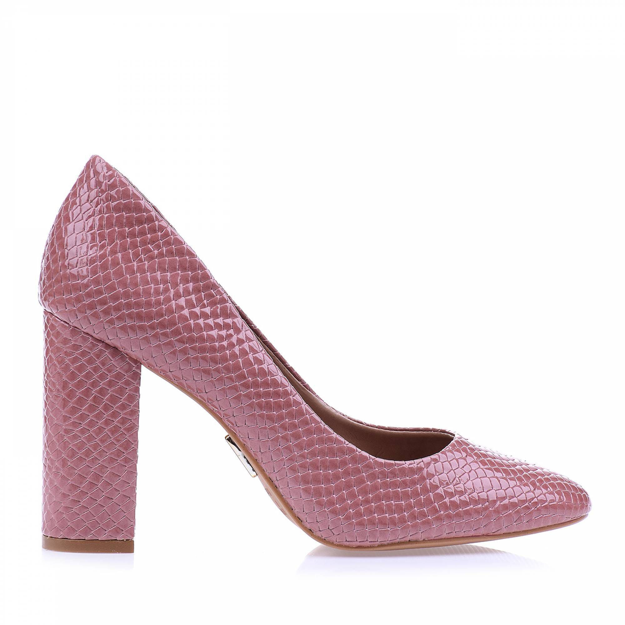 Scarpin Salto Alto Snake Lux Old Rose