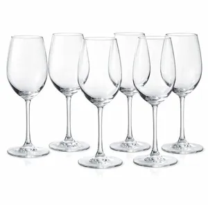 Jogo 6 Taça Cristal Titânio Vinho 440ml Transparente 23,5cm