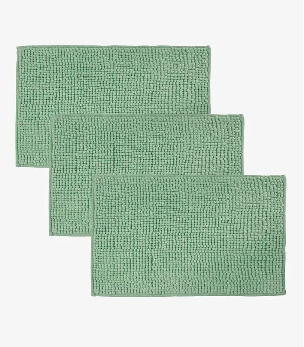 Kit 3 Tapetes Pipoca Microfibra Infinita Cor Verde UN