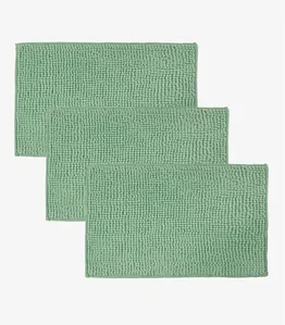 Kit 3 Tapetes Pipoca Microfibra Infinita Cor Verde UN