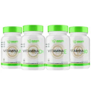 Kit Vitamina A + D3 + E + K2 Suplemento Alimentar - Avanti Supplements Kit Suplemento Alimentar A + D3 + E + K2
