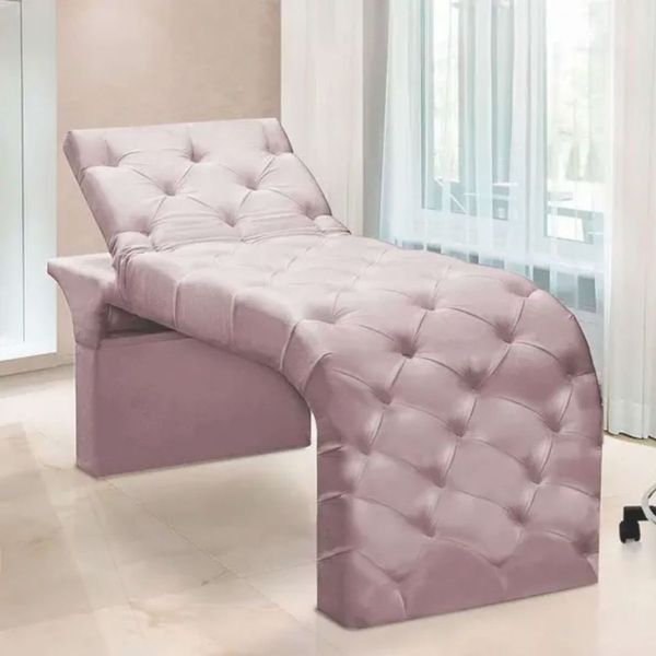 Maca Estofada Estética Juliette Regulável Suede Capitonê Cílios Rosê Tatite Decor Maca Estofada Estética Juliette Regulável Suede Rosê Tatite Decor