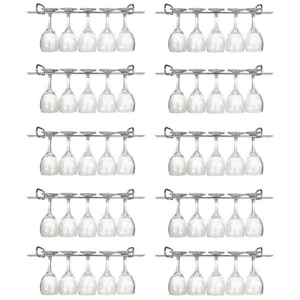 10 Suportes Organizador De Armário Porta Taças Cromado 35cm