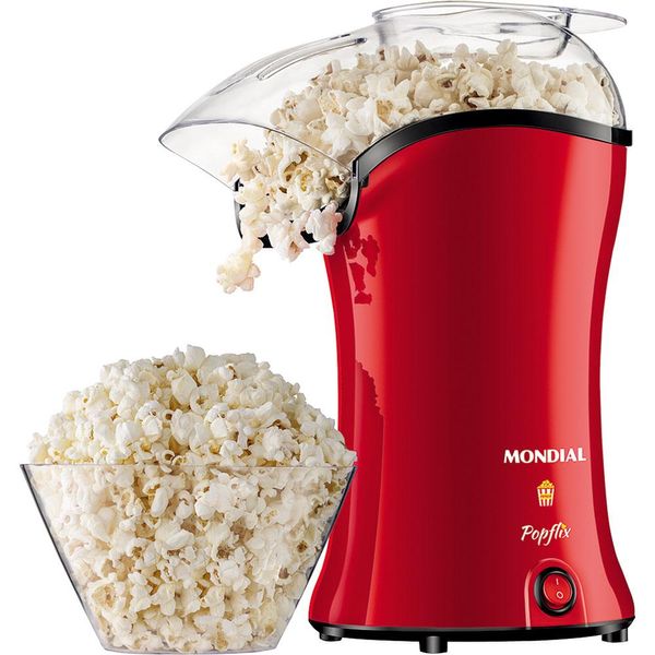 Pipoqueira Elétrica Mondial Popflix PP-03 com Bocal Direcionador Vermelha 220V