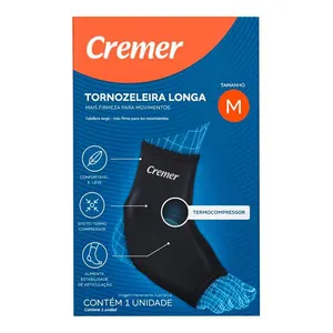 Tornozeleira Cremer Longa Preta Tamanho M 1 Unidade
