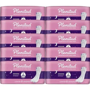 Kit 10 Absorventes Plenitud Femme Noturno - 80 Unidades