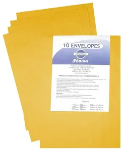 Envelope Saco Kraft Ouro Com 10 Envelopes 176x250mm 2901209 - Foroni
