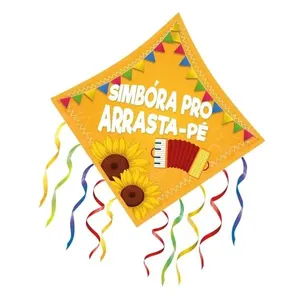 Enfeite de Festa Junina Big Pipa com Fitas Decorativas 48x48CM Papel Cartão Laranja Kaixote Enfeite Festa Junina Big Pipa Fitas Decorativas 48x48CM Papel Cartão Laranja Kaixote