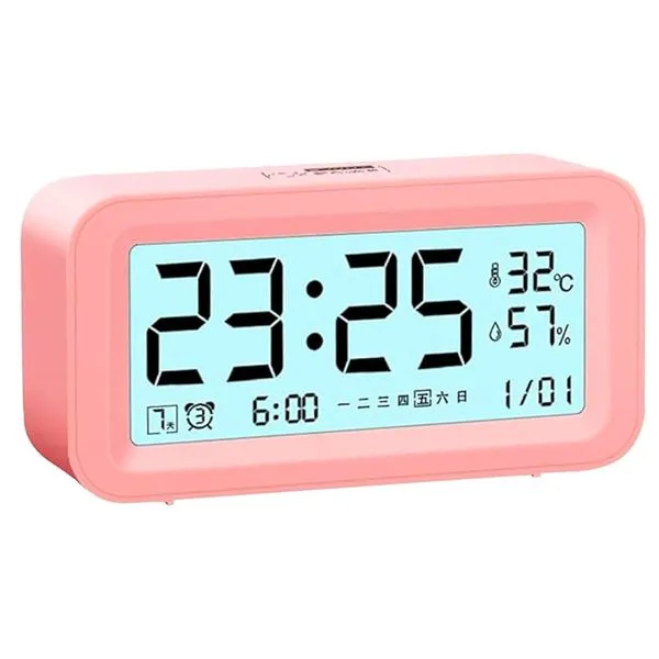 Relógio De Mesa Digital YN Clock Rosa SDKSD330 (MP)