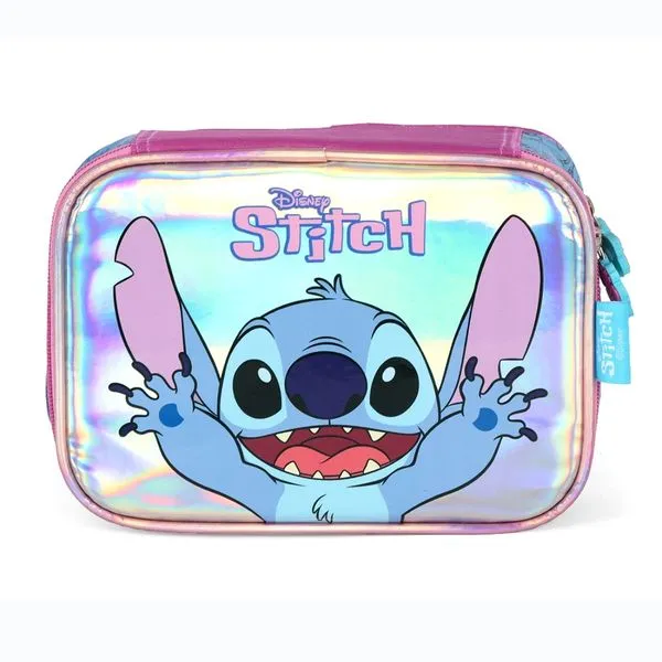 Estojo Box 100 Pens Holográfico STITCH DISNEY Roxo Luxcel