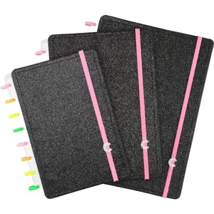 CADERNO INTELIGENTE GRANDE LETS GLITTER NEON BLACK